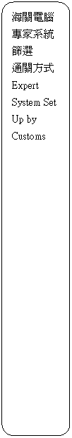 Rounded Rectangle: qMat    z
q覡Expert System Set Up by Customs
