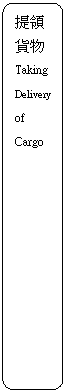 Rounded Rectangle: fTaking Delivery of Cargo